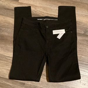 Old Navy Super Skinny Mid Rise Black Jeans